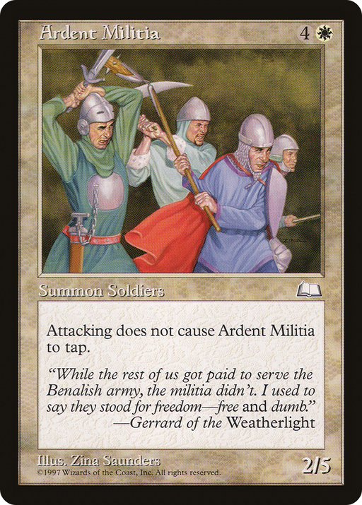 Ardent Militia (WTH-) [Weatherlight] MTG Single Wizards of the Coast