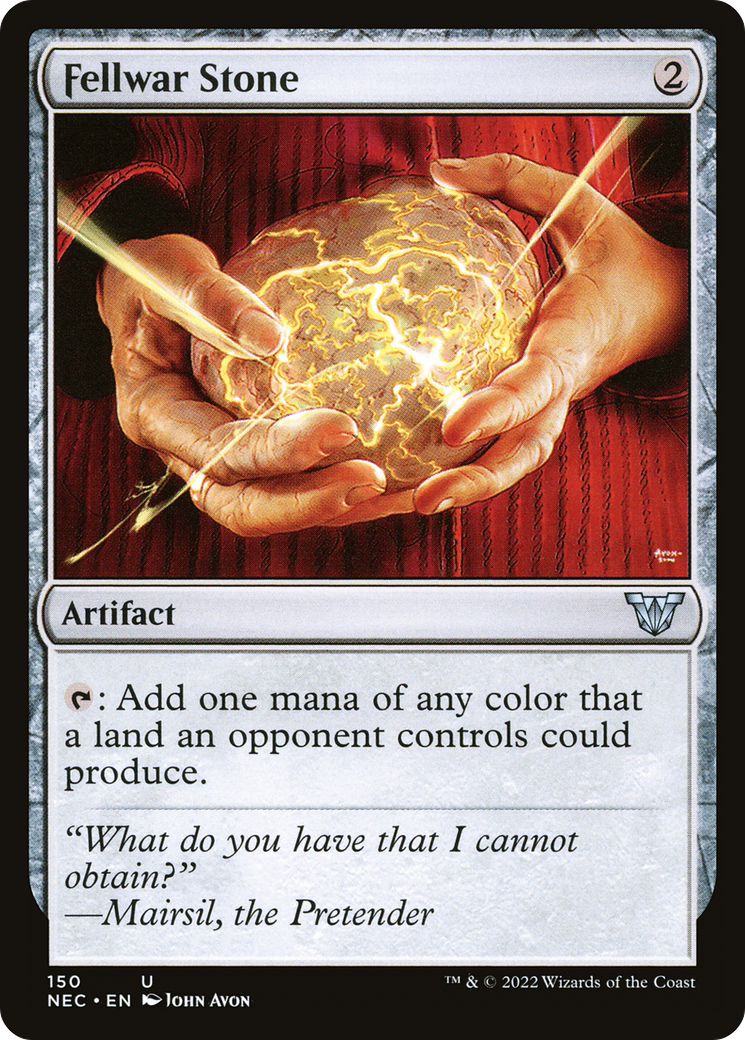 Fellwar Stone (NEC-150) [Neon Dynasty Commander] MTG Single Wizards of the Coast