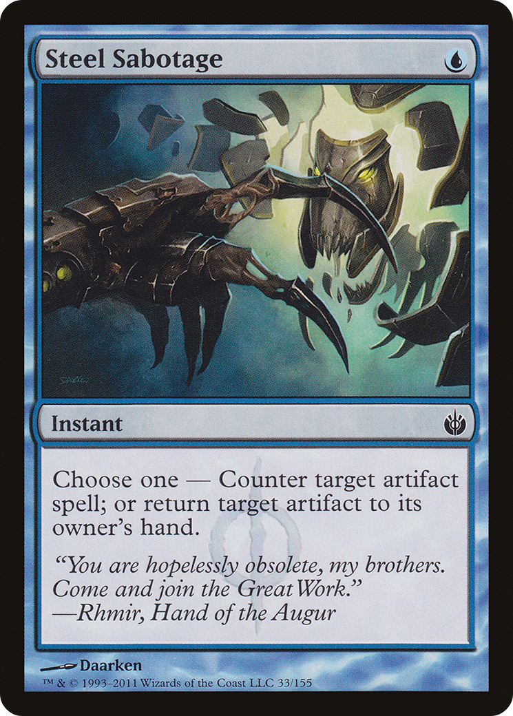 Steel Sabotage (MBS-033) [Mirrodin Besieged] MTG Single Wizards of the Coast