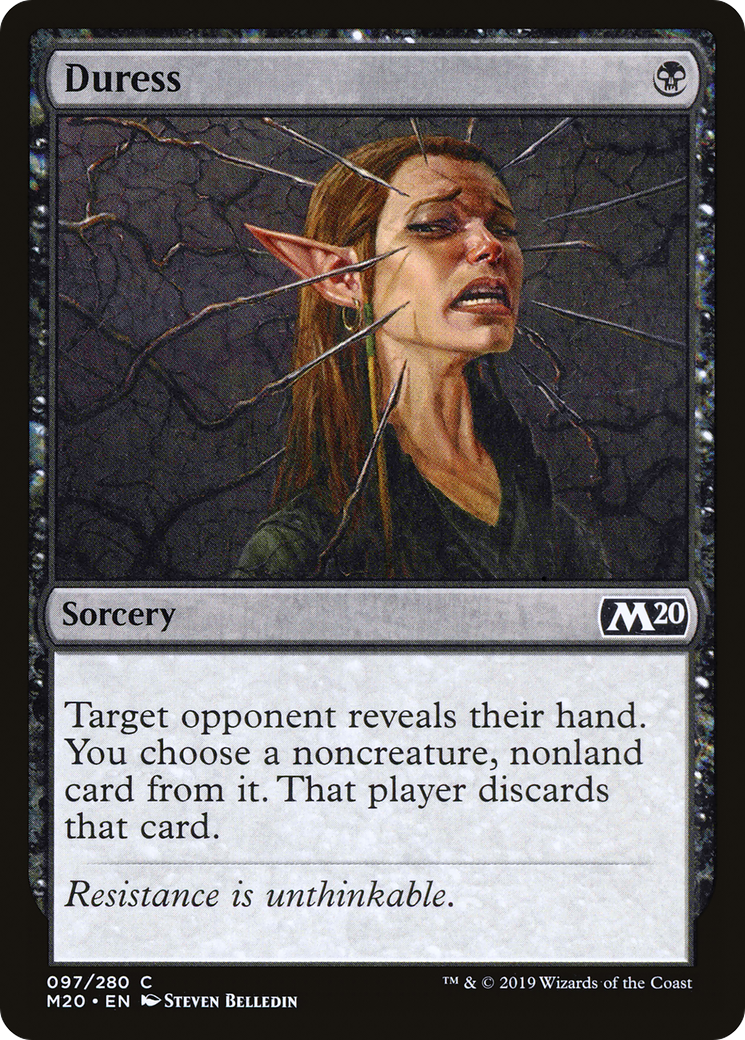 Duress (M20-097) [Core Set 2020] Foil MTG Single Wizards of the Coast