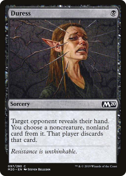 Duress (M20-097) [Core Set 2020] Foil MTG Single Wizards of the Coast