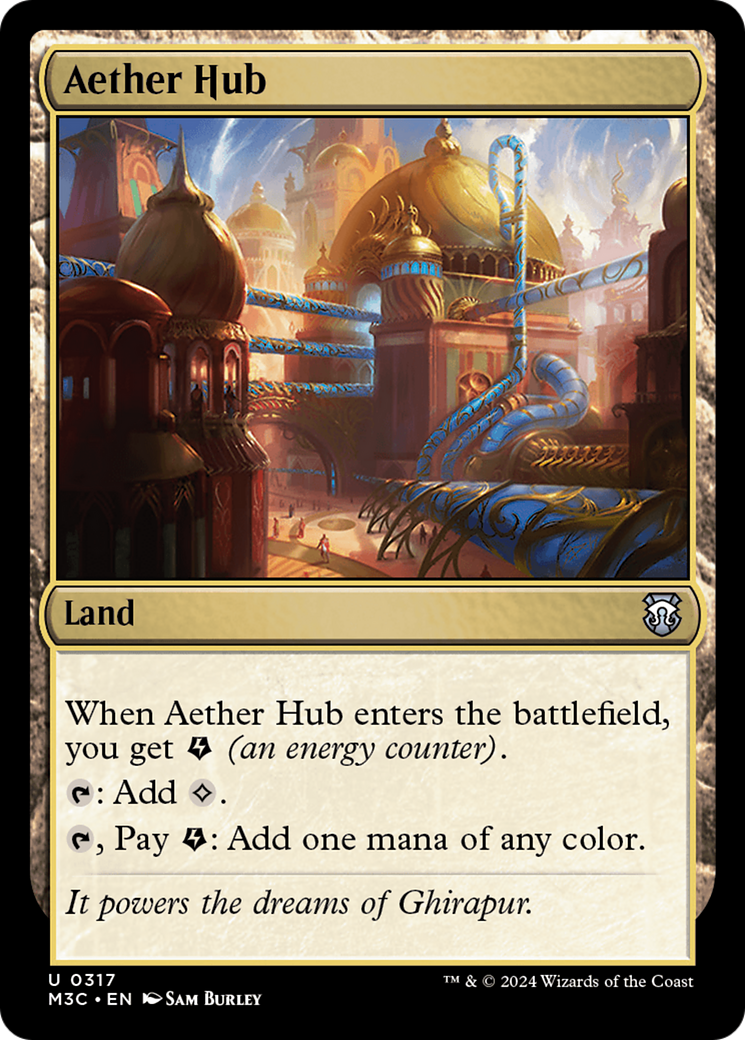 Aether Hub (M3C-317) [Modern Horizons 3 Commander] MTG Single Wizards of the Coast