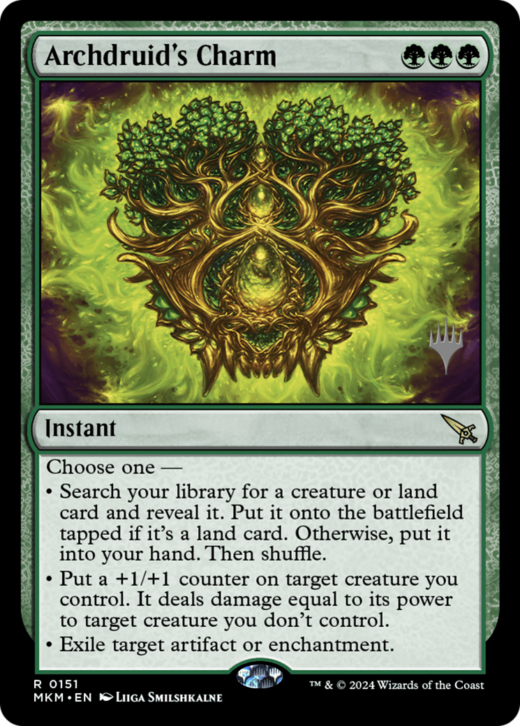 Archdruid's Charm (PPMKM-151) [Murders at Karlov Manor Promos] MTG Single Wizards of the Coast