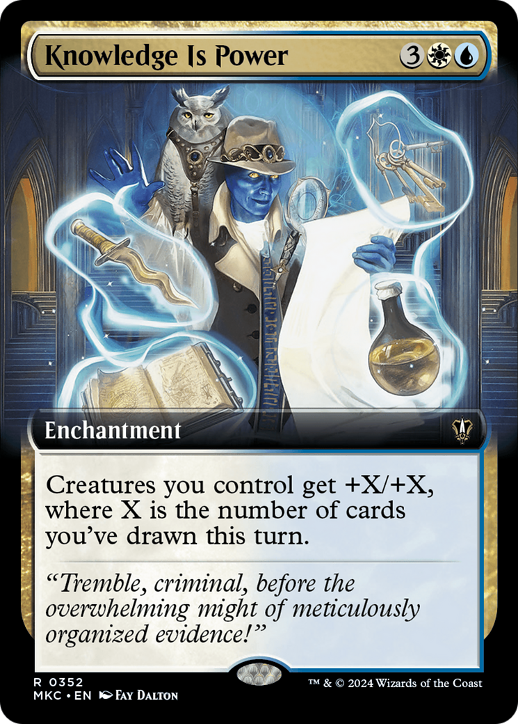 Knowledge is Power (MKC-352) [Murders at Karlov Manor Commander] (Extended Art) MTG Single Wizards of the Coast