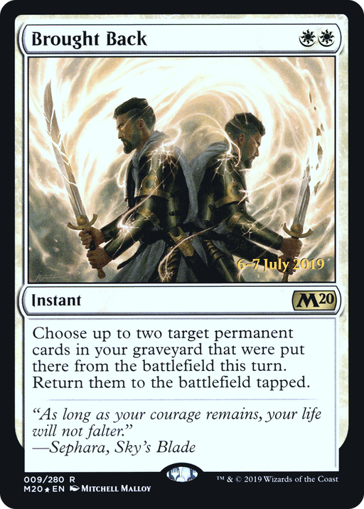 Brought Back (PRE-009) [Core Set 2020 Promos] Foil MTG Single Wizards of the Coast