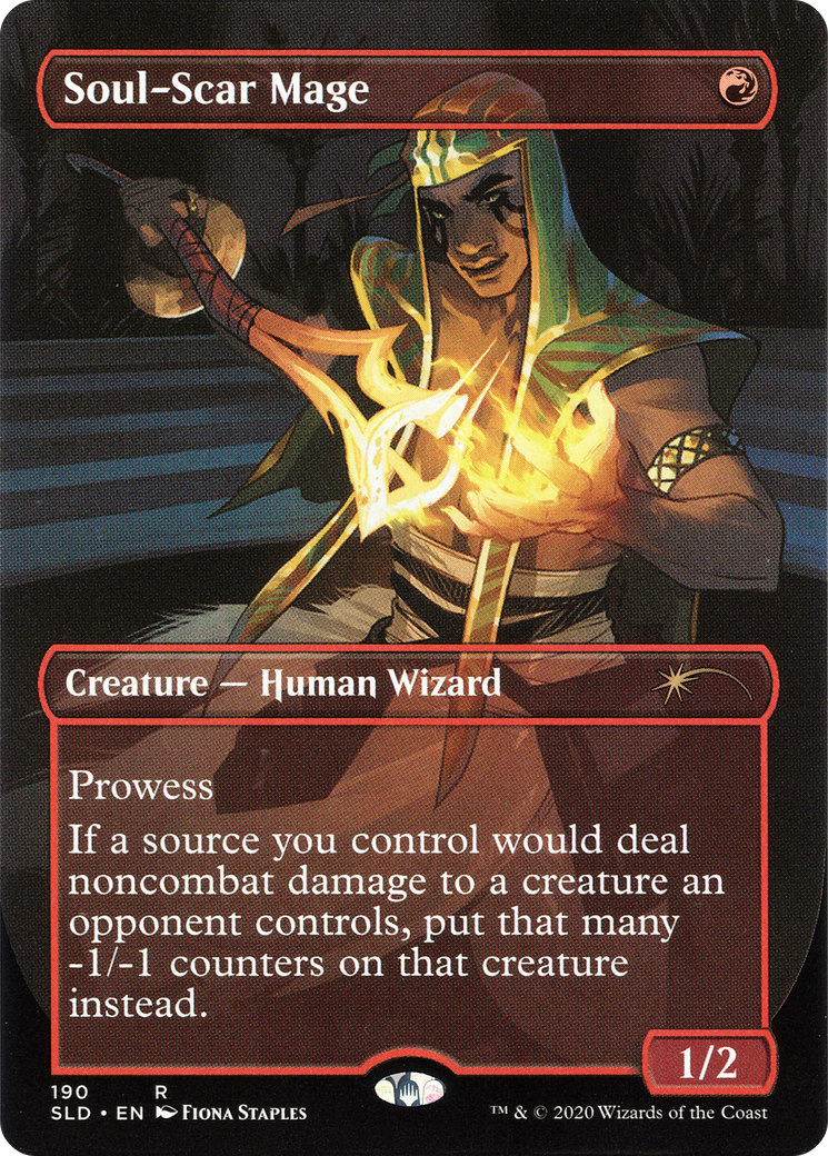 Soul-Scar Mage (SLD-190) [Secret Lair] Drop (Borderless) Foil MTG Single Wizards of the Coast