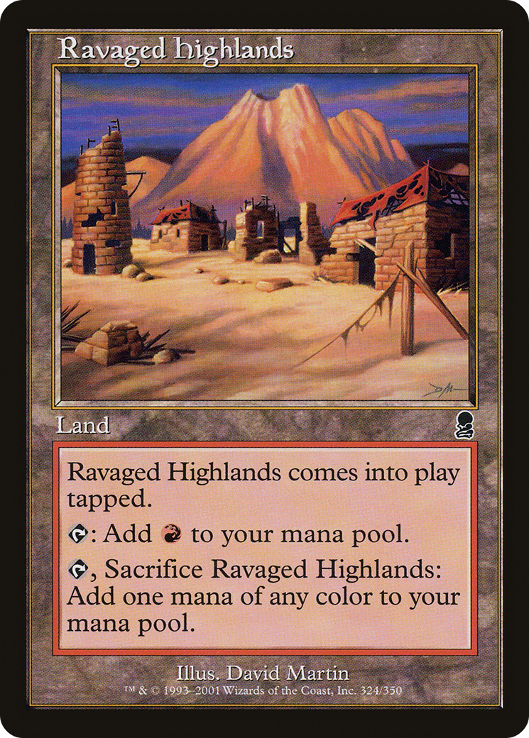 Ravaged Highlands (ODY-324) [Odyssey] Foil MTG Single Wizards of the Coast