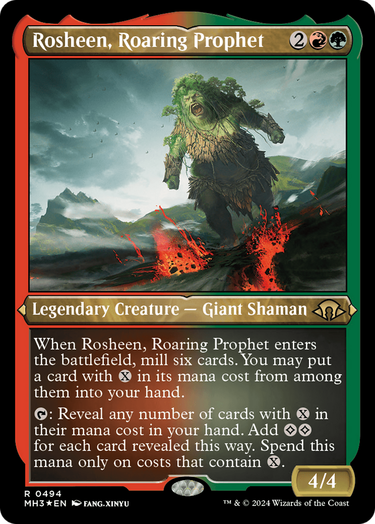 Rosheen, Roaring Prophet (Foil Etched) (MH3-494) [Modern Horizons 3] Foil MTG Single Wizards of the Coast