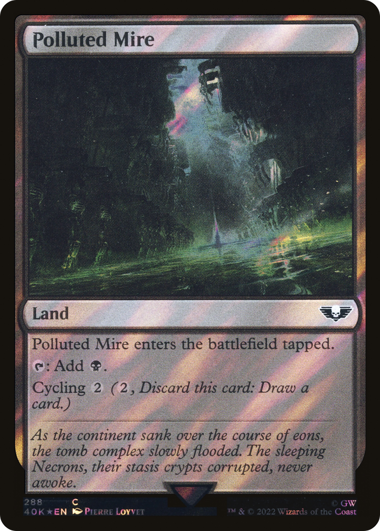 Polluted Mire (40K-288★) [Warhammer 40,000 Commander] Foil MTG Single Wizards of the Coast