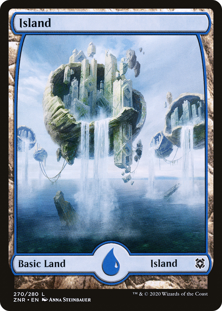 Island (ZNR-270) [Zendikar Rising] (Full Art) MTG Single Wizards of the Coast