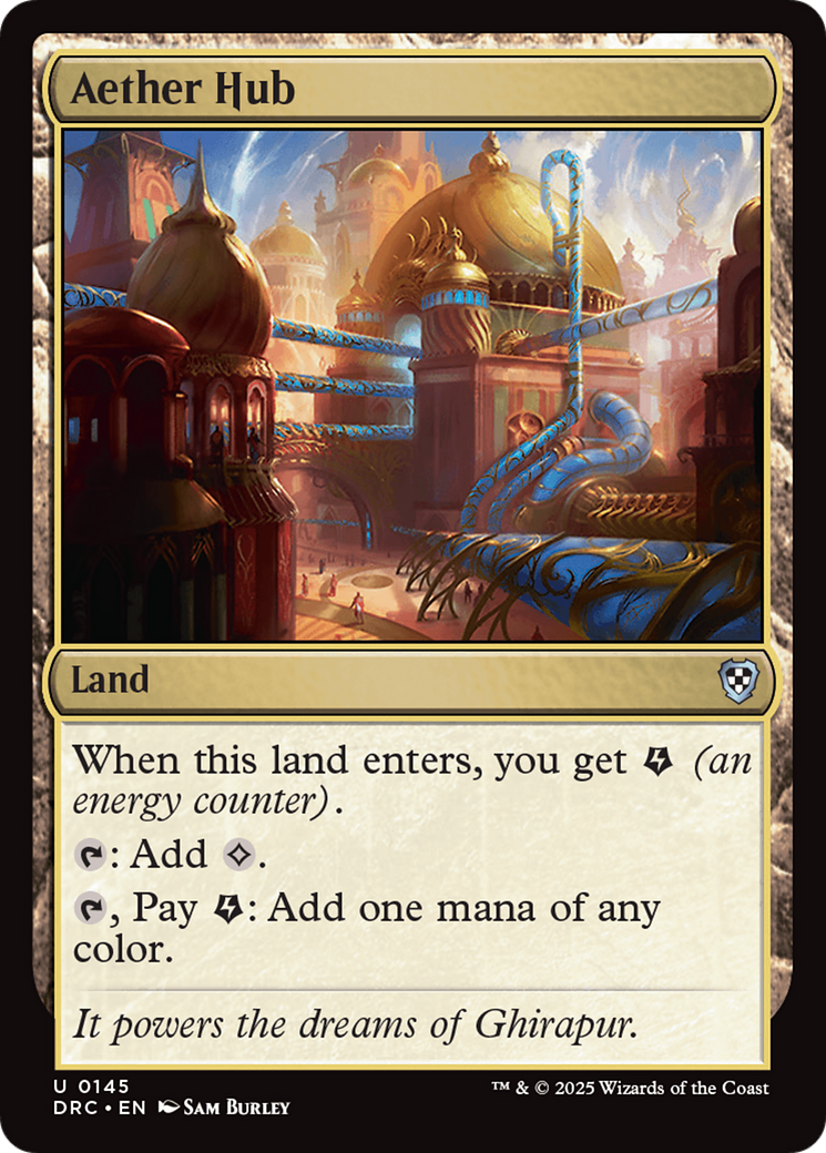 Aether Hub (DRC-145) [Commander: Aetherdrift] MTG Single Wizards of the Coast