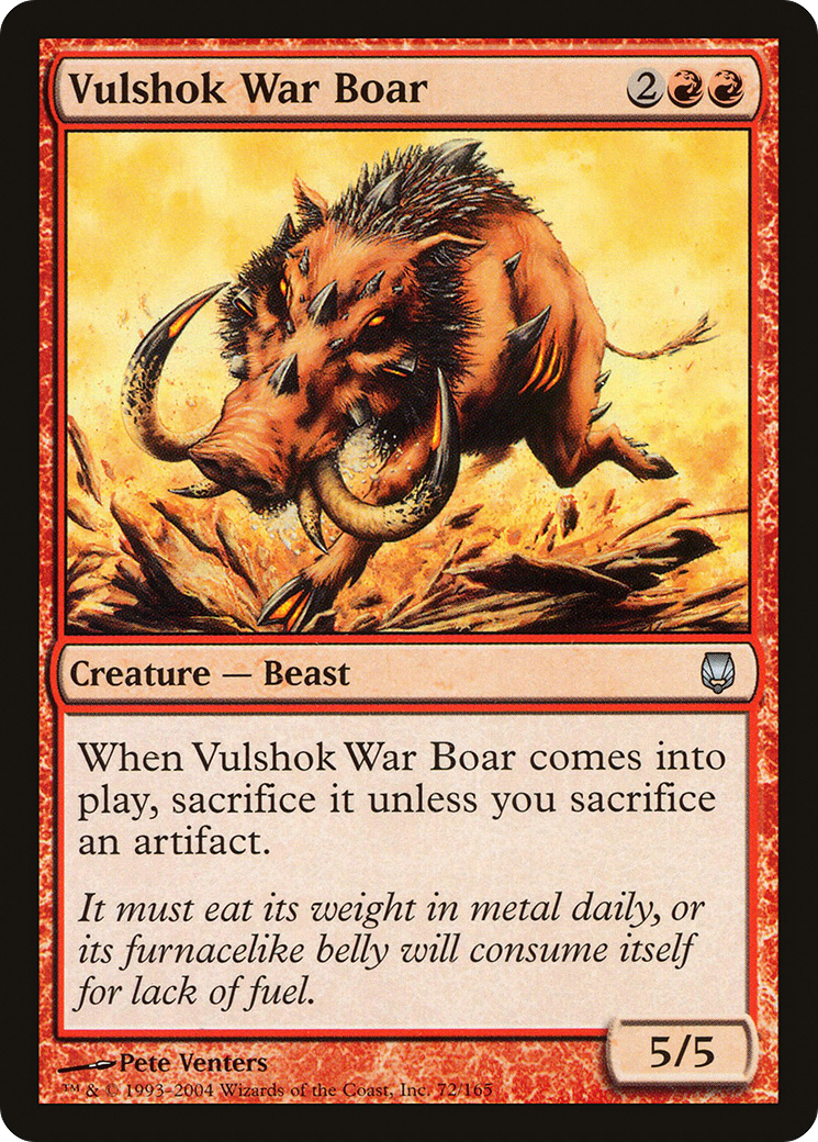 Vulshok War Boar (DST-072) [Darksteel] MTG Single Wizards of the Coast