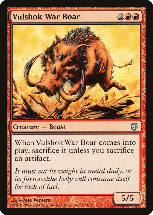 Vulshok War Boar (DST-072) [Darksteel] Foil MTG Single Wizards of the Coast