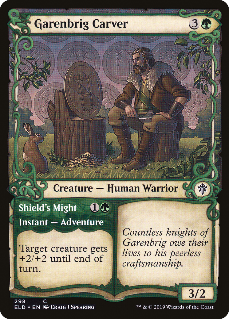 Garenbrig Carver // Shield's Might (ELD-298) [Throne of Eldraine] (Showcase) MTG Single Wizards of the Coast