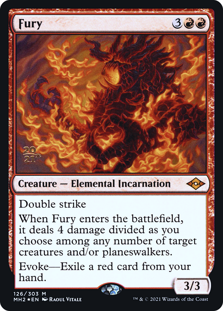 Fury (PRE-126) [Modern Horizons 2 Promos] Foil MTG Single Wizards of the Coast