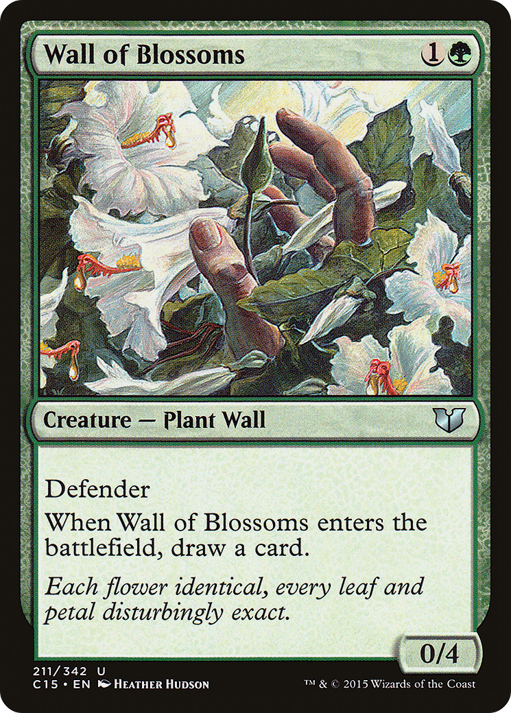 Wall of Blossoms (C15-211) [Commander 2015] MTG Single Wizards of the Coast