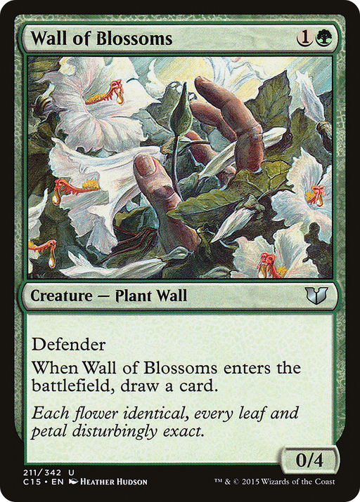 Wall of Blossoms (C15-211) [Commander 2015] MTG Single Wizards of the Coast