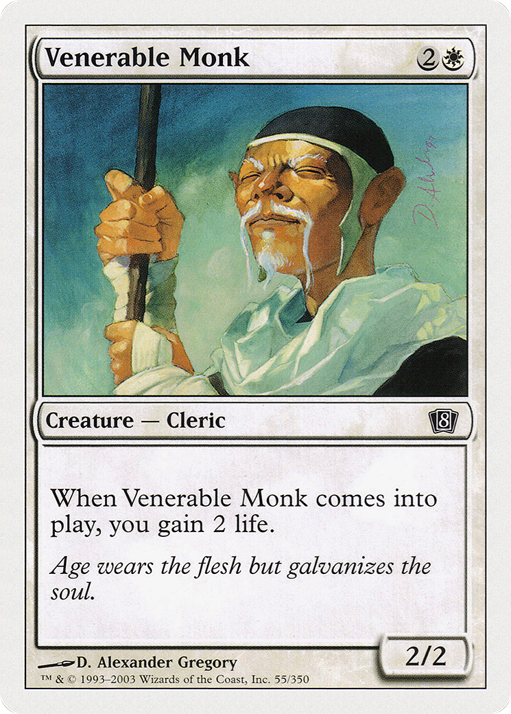 Venerable Monk (8ED-055) [8th Edition] Foil MTG Single Wizards of the Coast