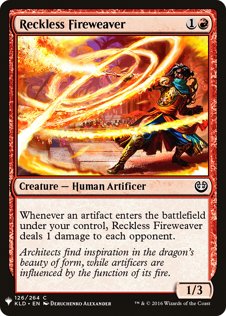 Reckless Fireweaver (LIST-KLD-126) [Mystery Booster] The List MTG Single Wizards of the Coast