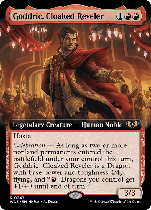 Goddric, Cloaked Reveler (WOE-347) [Wilds of Eldraine] (Extended Art) MTG Single Wizards of the Coast