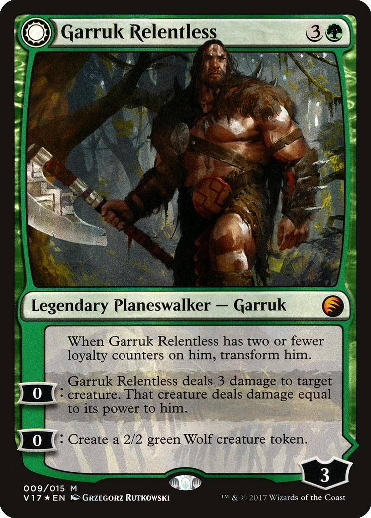Garruk Relentless (V17-009) [Misc] From the Vault: Transform Foil MTG Single Wizards of the Coast