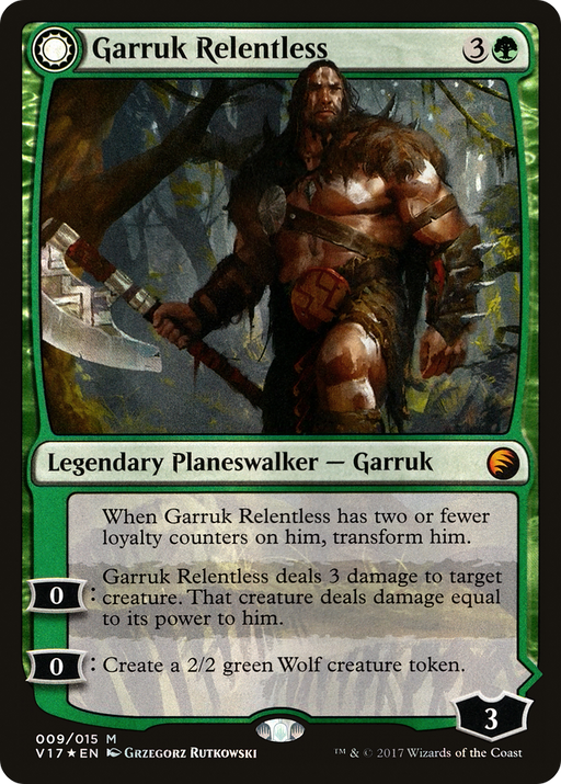 Garruk Relentless (V17-009) [Misc] From the Vault: Transform Foil MTG Single Wizards of the Coast