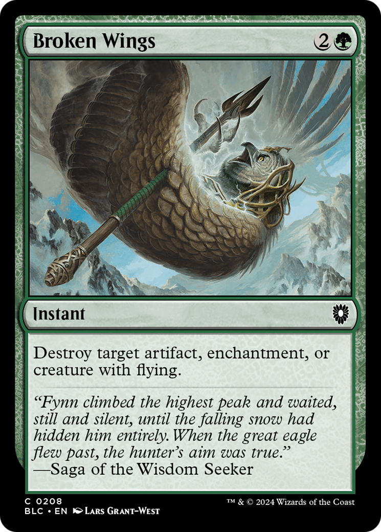 Broken Wings (BLC-208) [Bloomburrow Commander] MTG Single Wizards of the Coast