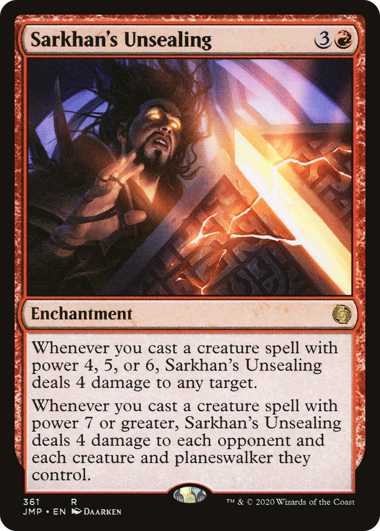 Sarkhan's Unsealing (JMP-361) [Jumpstart] MTG Single Wizards of the Coast