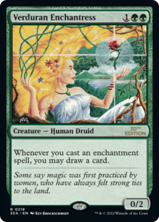 Verduran Enchantress (30A-218) [30th Anniversary Edition] MTG Single Wizards of the Coast