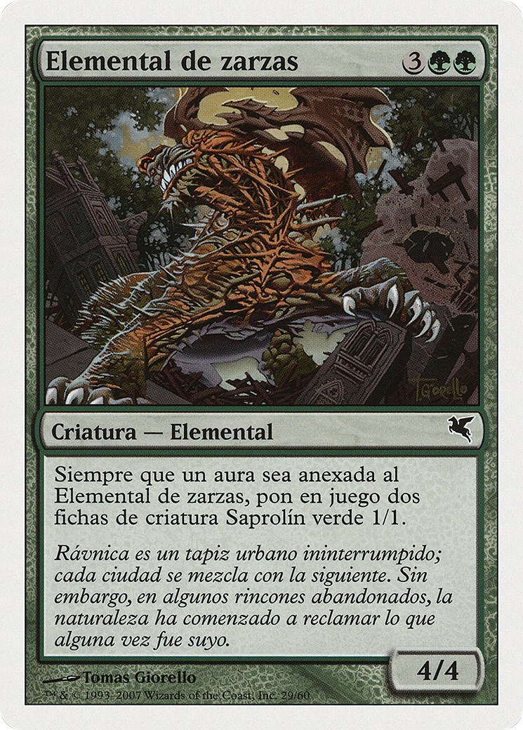 Bramble Elemental (French) - "Elemental de ronces" (PSAL-J29) [Misc] Salvat 2005 MTG Single Wizards of the Coast