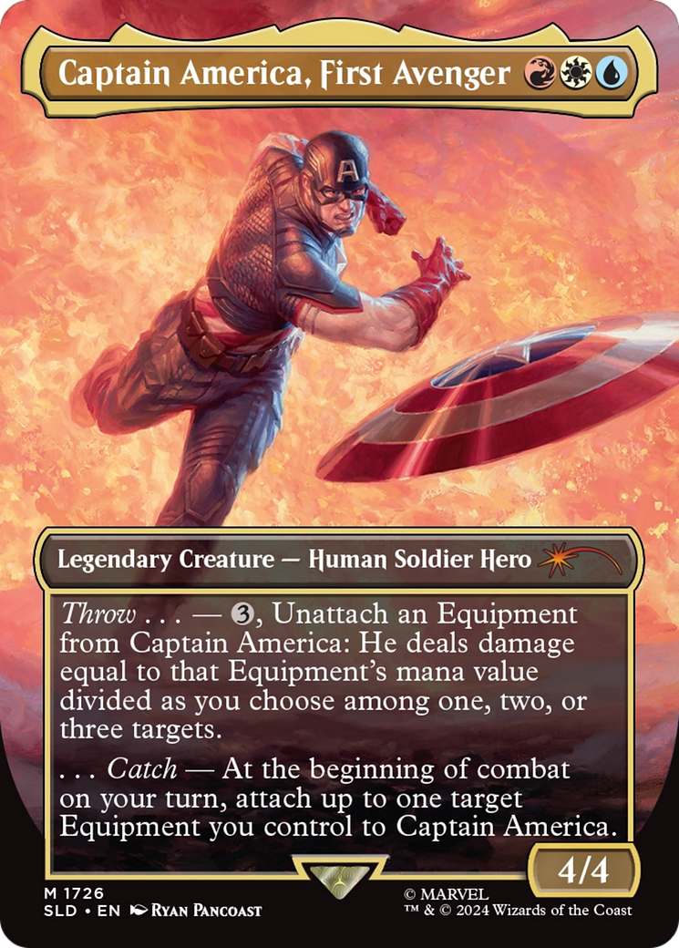Captain America, First Avenger (SLD-1726) [Secret Lair Drop] (Borderless) MTG Single Wizards of the Coast
