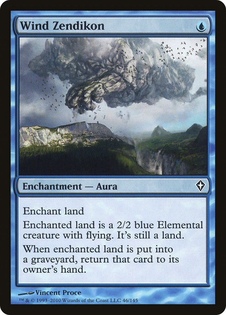 Wind Zendikon (WWK-046) [Worldwake] Foil MTG Single Wizards of the Coast