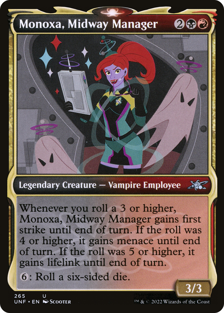 Monoxa, Midway Manager (Showcase) [Unfinity] MTG Single Magic: The Gathering