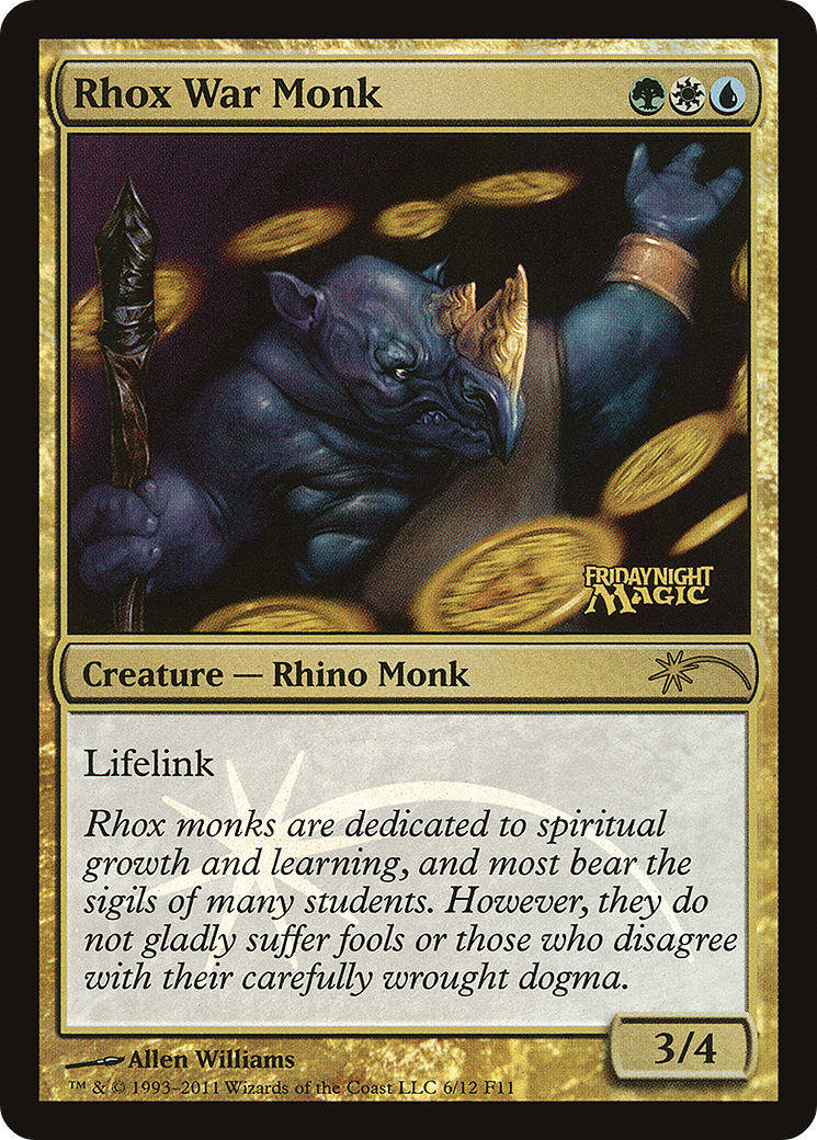 Rhox War Monk (FNM-006) [Misc] Friday Night Magic 2011 Foil MTG Single Wizards of the Coast