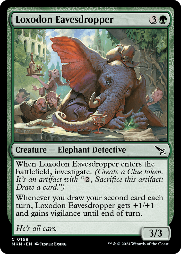 Loxodon Eavesdropper (MKM-168) [Murders at Karlov Manor] Foil MTG Single Murders at Karlov Manor