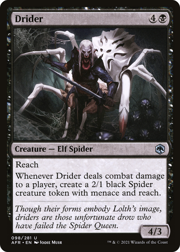 Drider (AFR-098) [Adventures in the Forgotten Realms] Foil MTG Single Wizards of the Coast