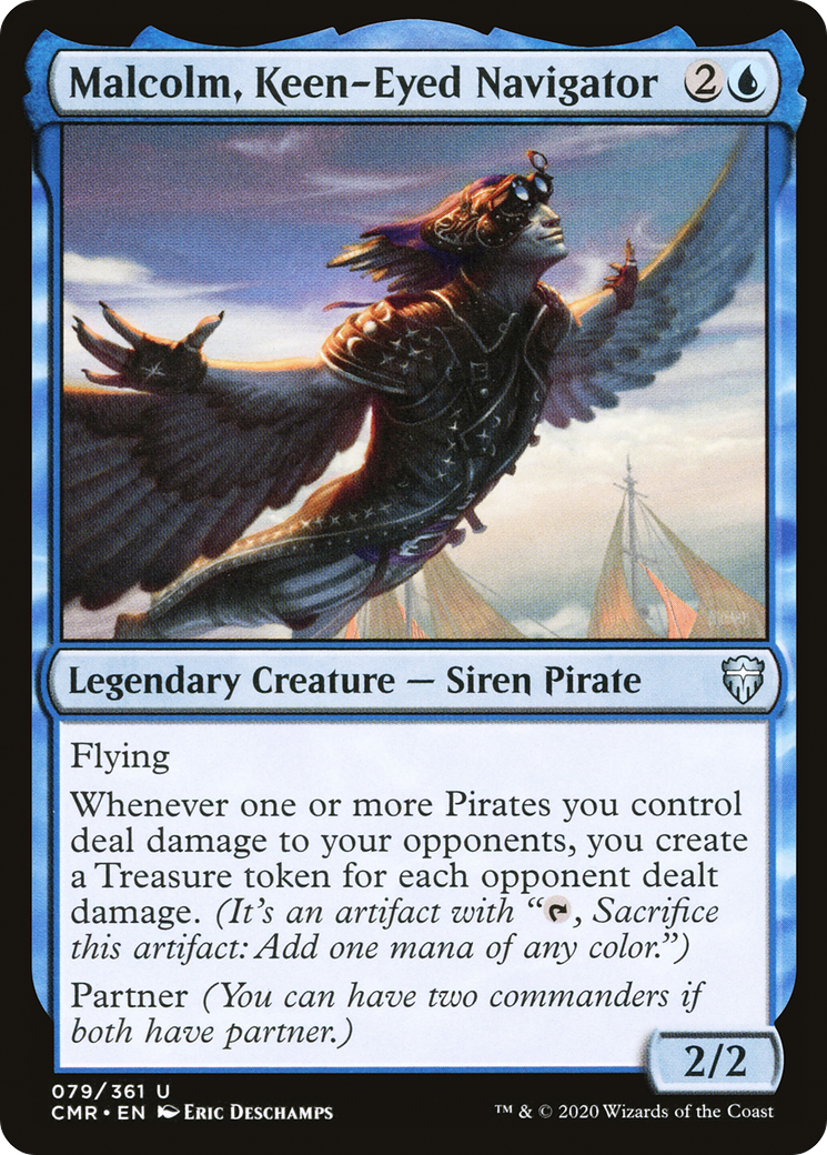 Malcolm, Keen-Eyed Navigator (CMR-079) [Commander Legends] Foil MTG Single Wizards of the Coast
