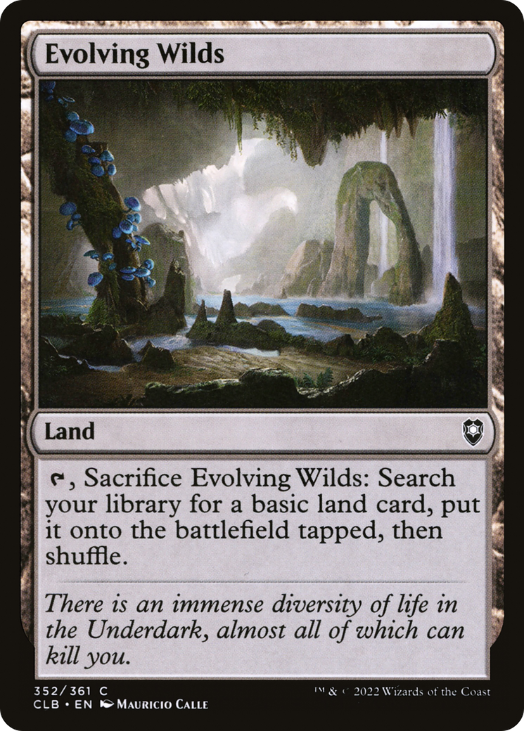 Evolving Wilds (CLB-352) [Commander Legends: Battle for Baldur's Gate] Foil MTG Single Wizards of the Coast