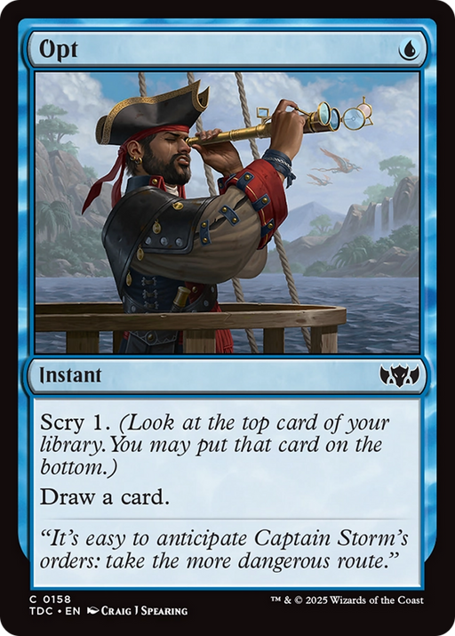 Opt (TDC-158) [Commander: Tarkir: Dragonstorm] MTG Single Wizards of the Coast