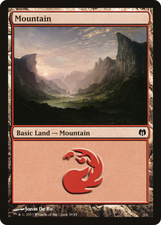 Mountain (DDL-036) [Misc] Duel Decks: Heroes vs. Monsters MTG Single Wizards of the Coast