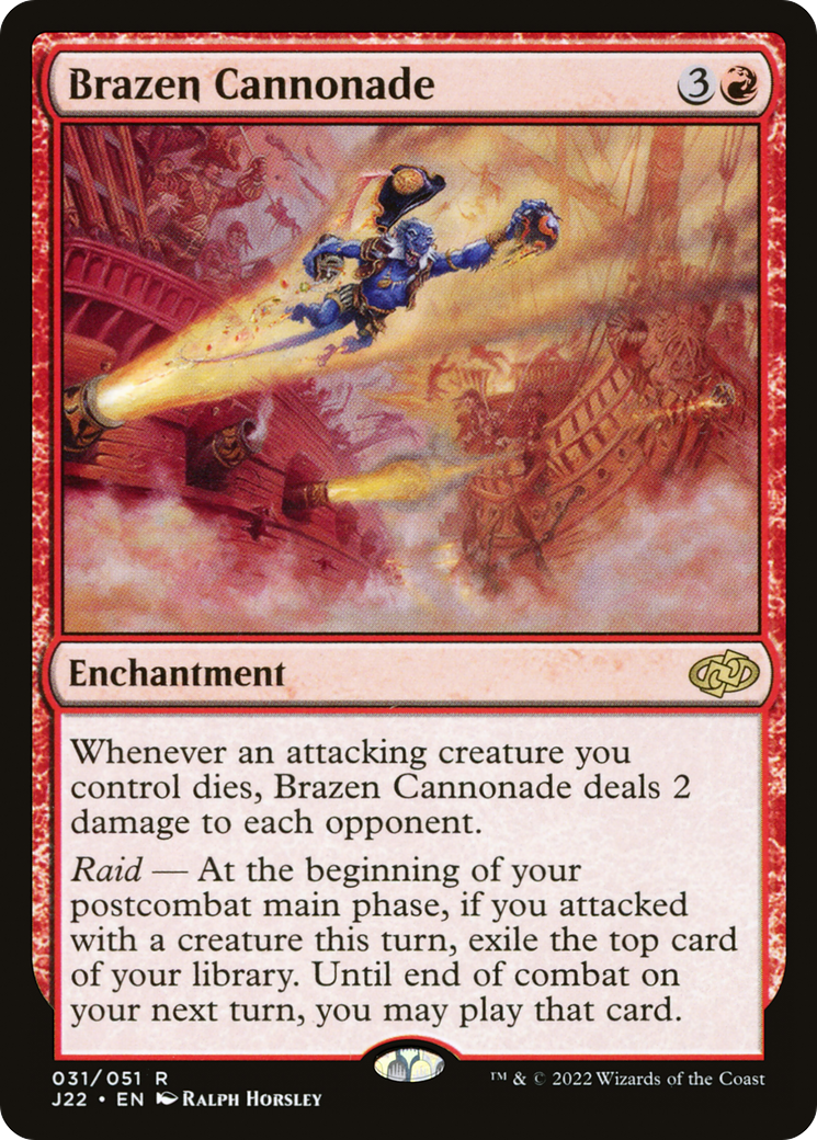 Brazen Cannonade (J22-031) [Jumpstart 2022] MTG Single Wizards of the Coast