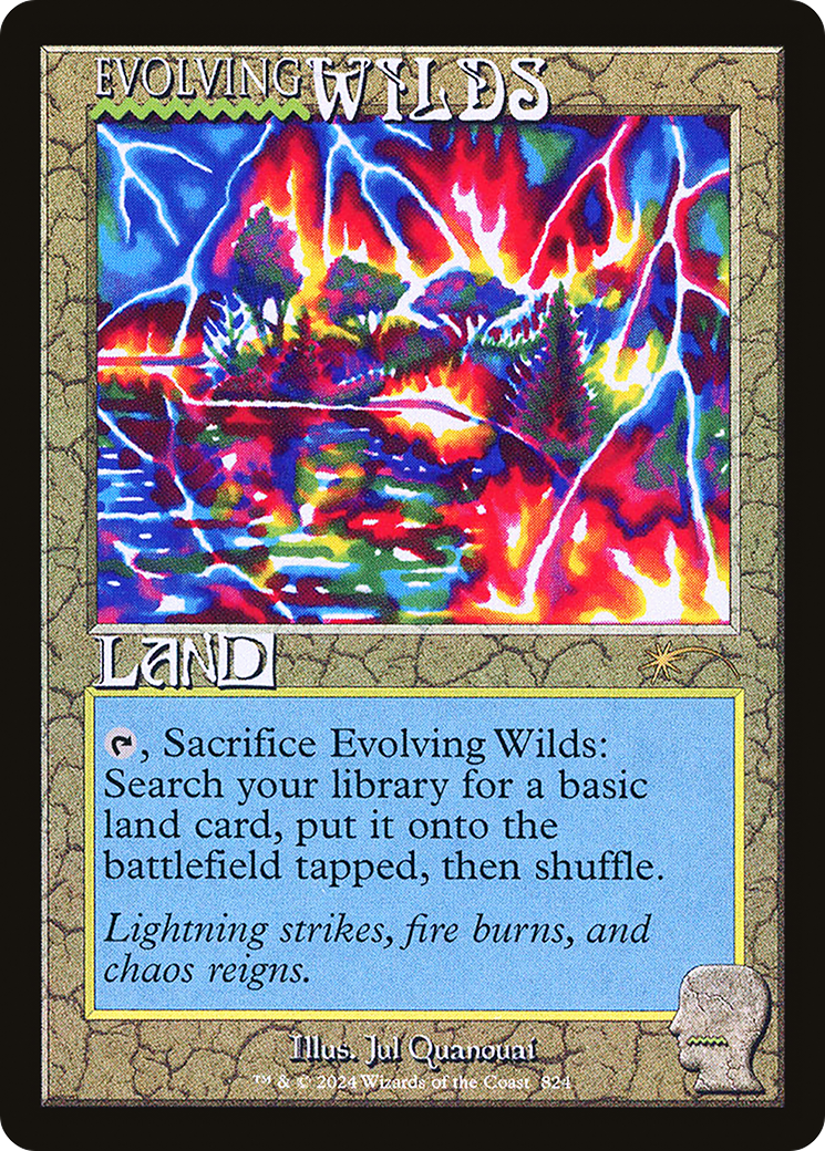 Evolving Wilds (Rainbow Foil) (SLD-824) [Secret Lair] Drop Foil MTG Single Wizards of the Coast
