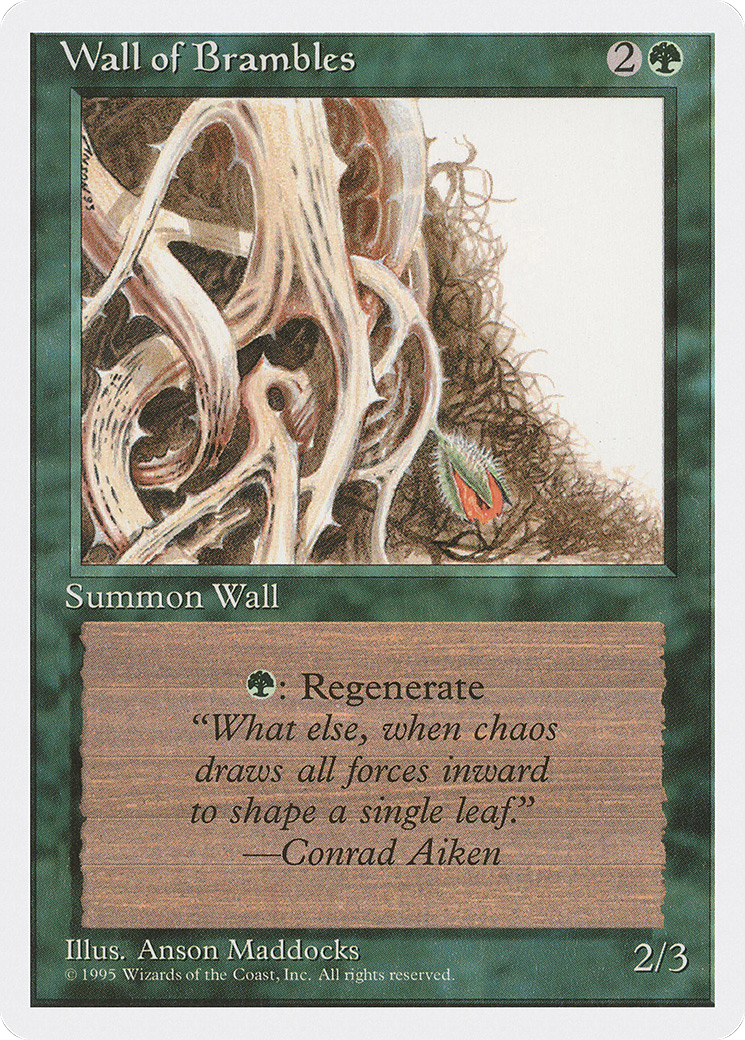 Wall of Brambles (4ED-282) [Fourth Edition] MTG Single Wizards of the Coast