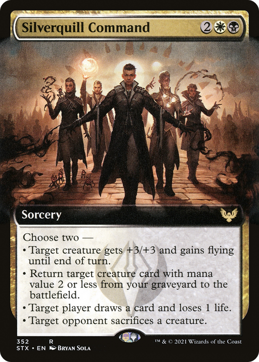 Silverquill Command (STX-352) [Strixhaven: School of Mages] (Extended Art) MTG Single Wizards of the Coast