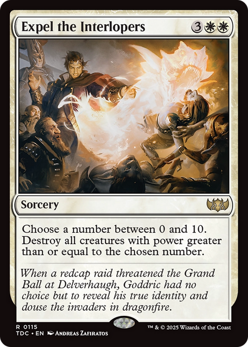 Expel the Interlopers (TDC-115) [Commander: Tarkir: Dragonstorm] MTG Single Wizards of the Coast
