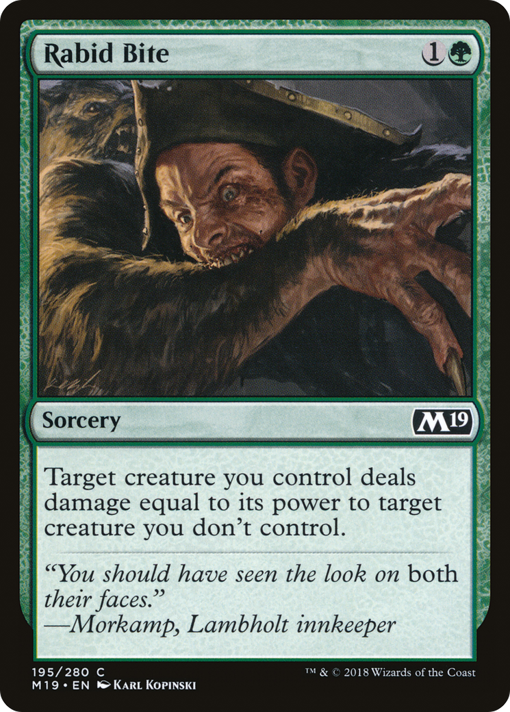 Rabid Bite [Core Set 2019] MTG Single Magic: The Gathering