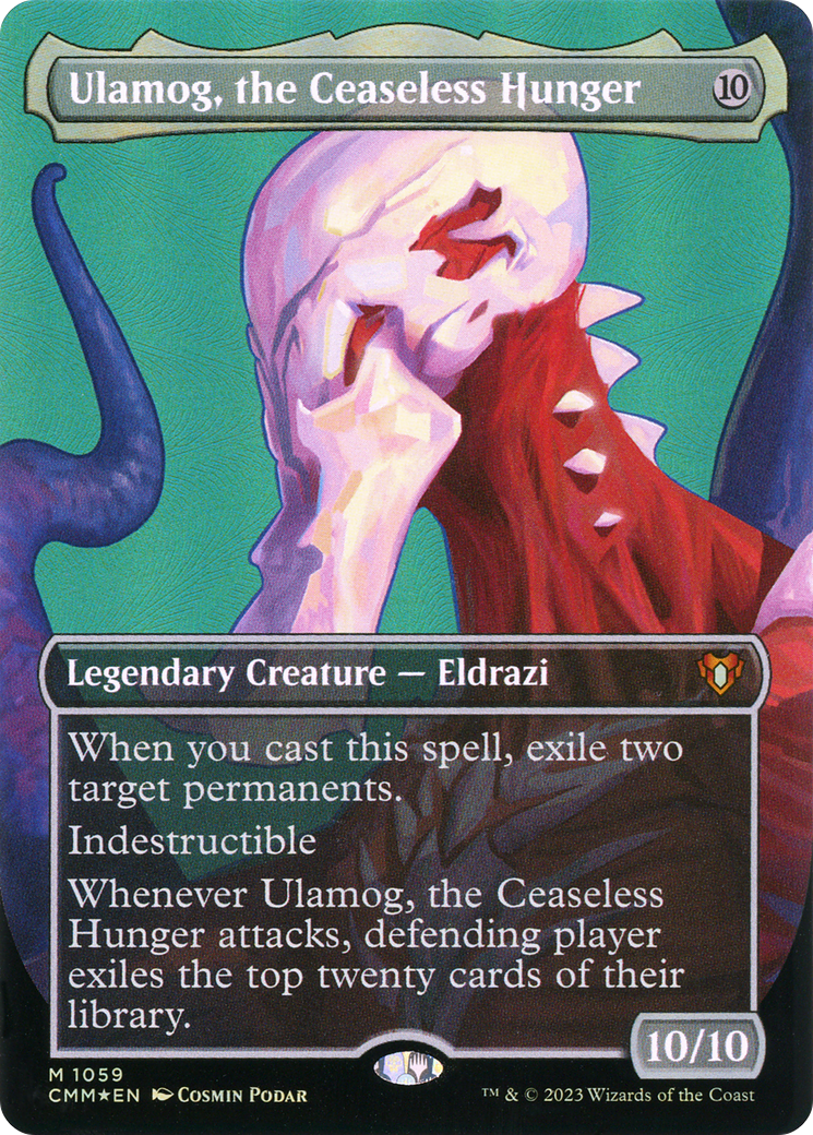 Ulamog, the Ceaseless Hunger (CMM-1059) [Commander Masters] (Borderless) Foil MTG Single Wizards of the Coast