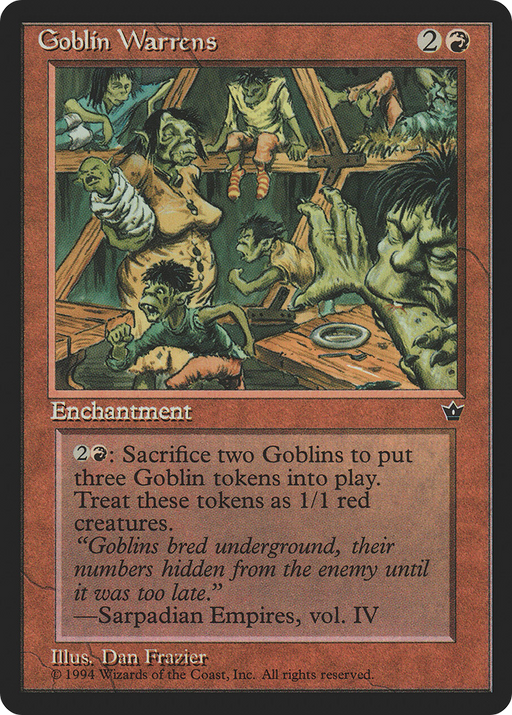 Goblin Warrens (FEM-) [Fallen Empires] MTG Single Wizards of the Coast