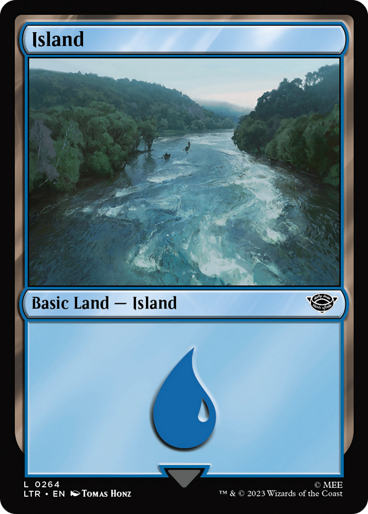 Island (0264) (LTR-264) [The Lord of the Rings: Tales of Middle-earth] Foil MTG Single Wizards of the Coast