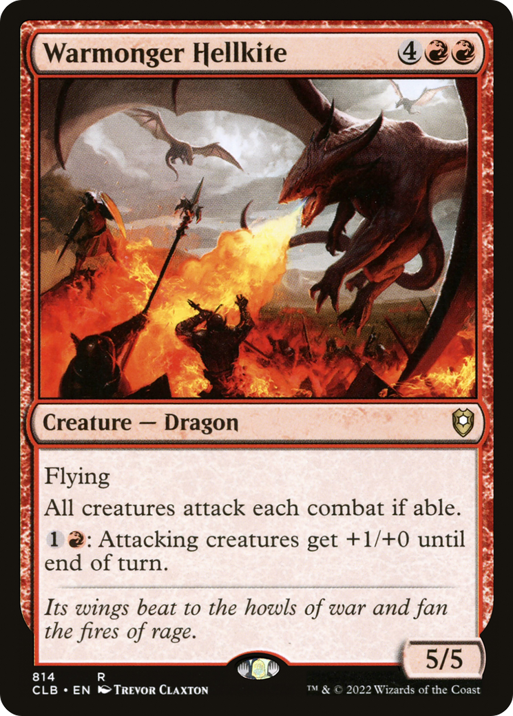 Warmonger Hellkite (CLB-814) [Commander Legends: Battle for Baldur's Gate] MTG Single Wizards of the Coast